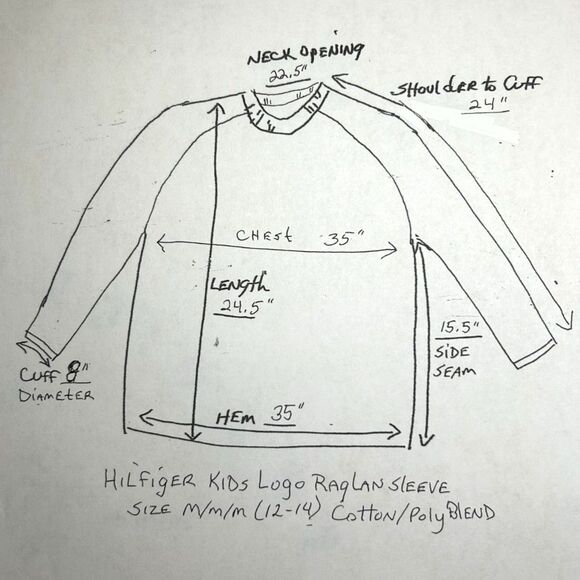 Tommy Hilfiger Youth Sz M (12-14) Body100% Cotton, Sleeves Cotton Blend - Picture 6 of 6